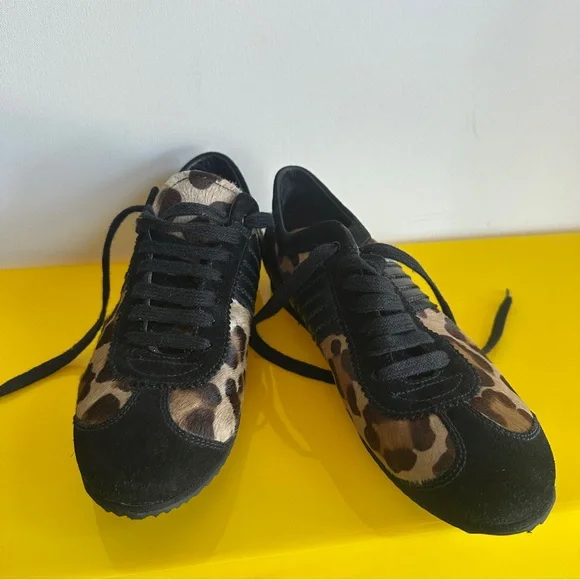 Dolce & Gabbana Black and Brown Leopard Sneakers - Picture 4 of 5